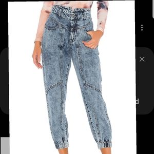 Bardot Spliced Seam Acid Wash Jogger